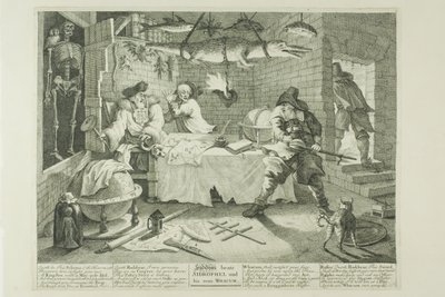 Hudibras och Sidrophel, platta åtta från Hudibras av William Hogarth