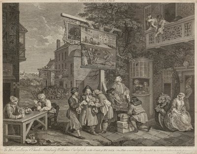 Humors of An Election (uppsättning om fyra) (gravyr) av William Hogarth