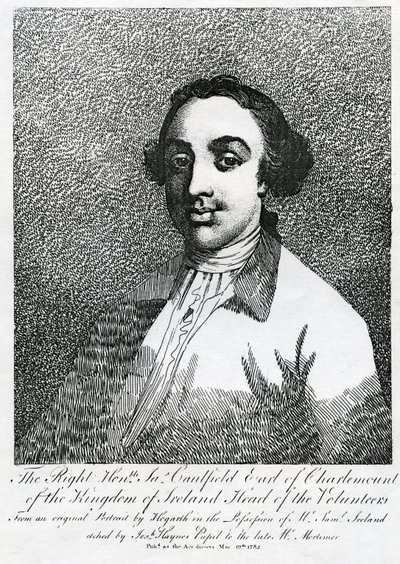 James Caulfield, 1:e earl av Charlemont, graverad av Joseph Haynes, 1782 av William Hogarth