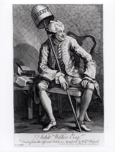 John Wilkes (1727-97) 1763 swed av William Hogarth