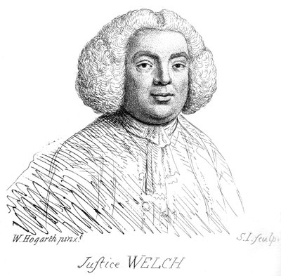 Justice Welch - porträtt av William Hogarth av William Hogarth