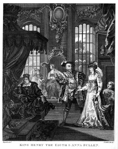 Kung Henry VIII och Anne Boleyn av William Hogarth av William Hogarth