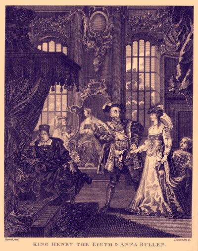 Kung Henry VIII och Anne Boleyn av William Hogarth av William Hogarth