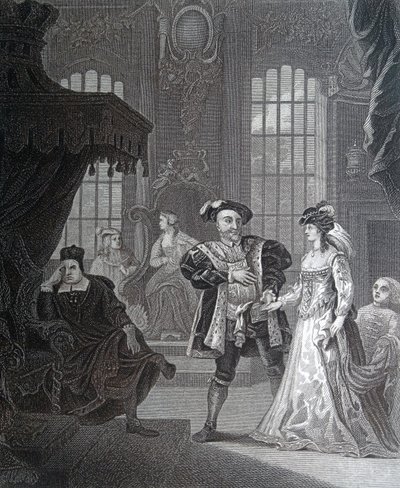 Kung Henrik den åttonde & Anna Bullen av William Hogarth