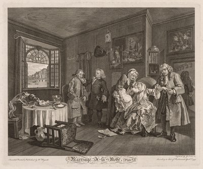 Marriage à la Mode: Grevinnans död av William Hogarth
