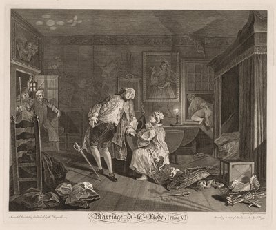 Marriage à la Mode: The Death of the Earl av William Hogarth