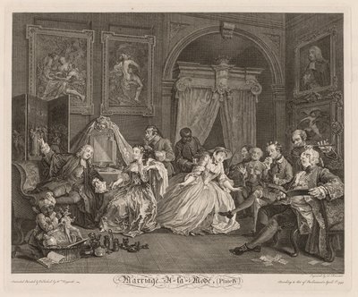 Fashionabla äktenskap: Toalettscenen av William Hogarth