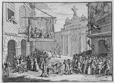 Maskerader och operor, Burlington Gate, 1724 av William Hogarth