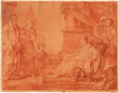 Mose fördes till faraos dotter av William Hogarth