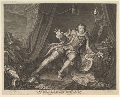 Mr Garrick i Richard III:s karaktär, 20 juni 1746. av William Hogarth