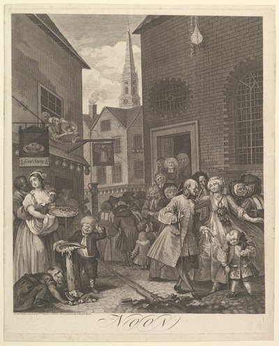 Noon The Four Times of Day, 25 mars 1738. av William Hogarth