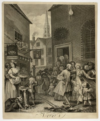 Middag, tallrik två från The Four Times of Day av William Hogarth