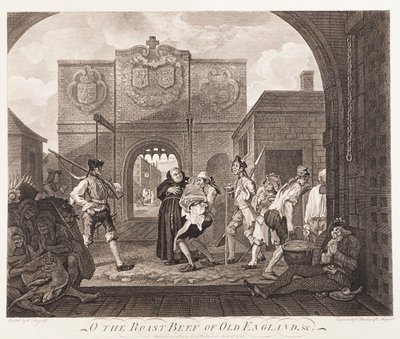 "O roastbiff of Old England", 1749 av William Hogarth