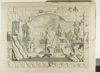Platta ett, från The Analysis of Beauty av William Hogarth