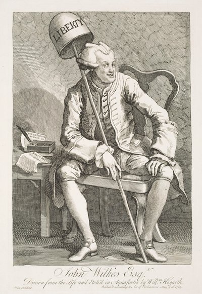 Porträtt av John Wilkes, Esquire av William Hogarth