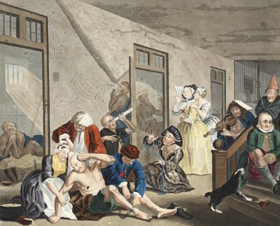 Scene in Bedlam, plansch VIII, från A Rake