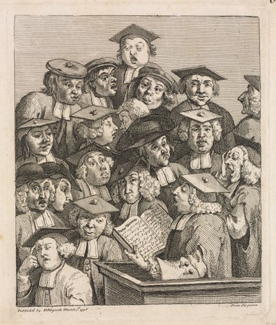 Forskare vid en föreläsning, 1736-1737. av William Hogarth