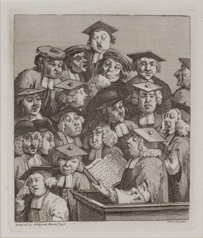 Forskare vid en föreläsning, 3 mars av William Hogarth