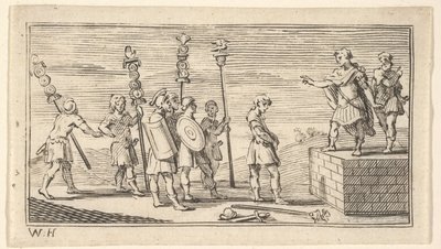 Shameful Discharge John Beaver, romerska militära straff, 1725, efter 1725. av William Hogarth