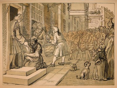 Skiss för industri och sysslolöshet - tavla VI, 1747 av William Hogarth