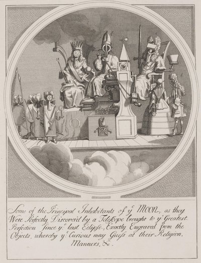 Några av månens främsta invånare: kunglighet, biskopsdöme och lag av William Hogarth