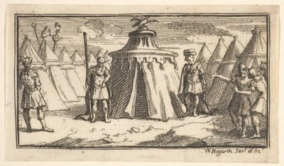 Ta bort det militära bältet eller gördeln John Beaver, Roman Military Punishments, 17..., efter 1725. av William Hogarth
