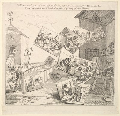 Slaget om bilderna, 1745. av William Hogarth