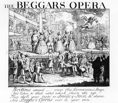 Tiggarens Opera Burlesqued, 1728 av William Hogarth