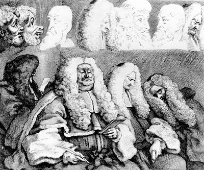 Bänken, 1758. av William Hogarth