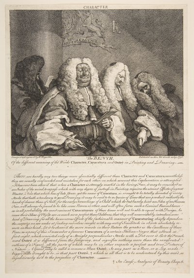 Bänken, september 1758. av William Hogarth