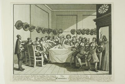 Kommittén, platta tio från Hudibras av William Hogarth