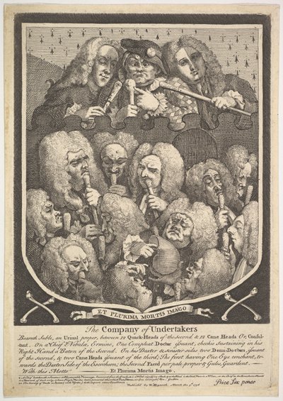 The Company of Undertakers, 3 mars 1736. av William Hogarth