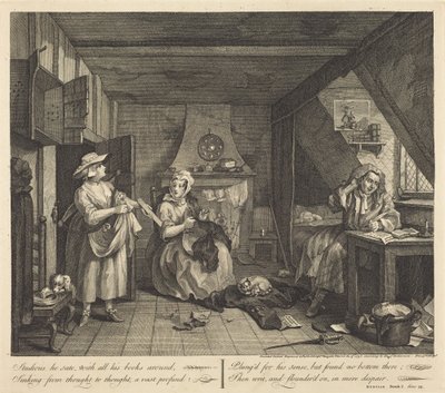 Den nödställda poeten av William Hogarth