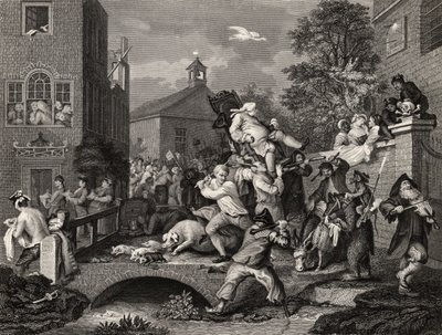 Valet, ledamoten som ordförande, från  av William Hogarth