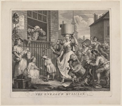 Den rasande musikern av William Hogarth