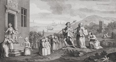 The Foundlings, graverad av F. Morellon La Cave av William Hogarth