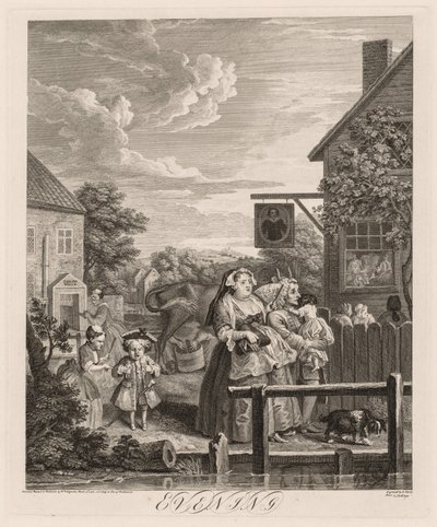 De fyra tiderna på dygnet: Kväll av William Hogarth