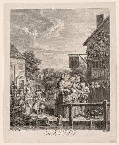 De fyra tiderna på dygnet: Kväll av William Hogarth