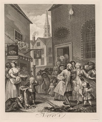 De fyra tiderna på dygnet: middag av William Hogarth