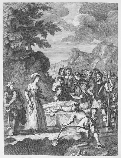 Begravningen av Chrystom & Marcella som rättfärdigar sig själv av William Hogarth