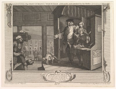 Den flitige Prentice en favorit och anförtrodd av sin Master Industry a..., 30 september 1747. av William Hogarth