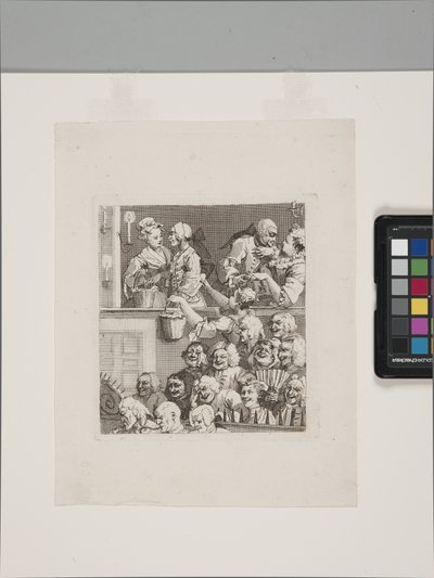 Den skrattande publiken (etsning och gravyr) av William Hogarth