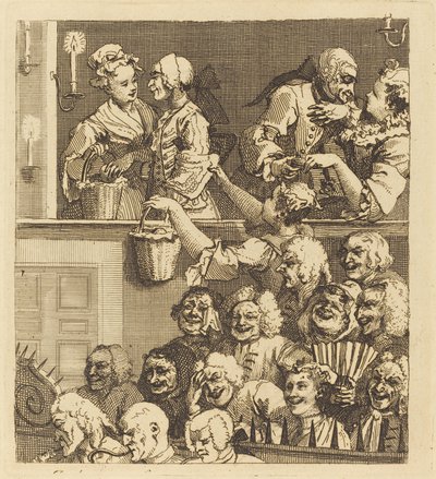 Den skrattande publiken av William Hogarth
