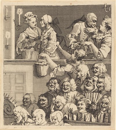 Den skrattande publiken av William Hogarth