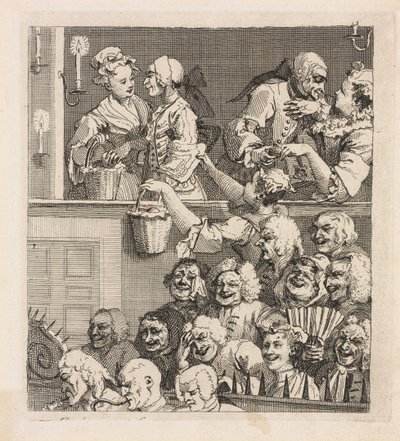 Den skrattande publiken av William Hogarth