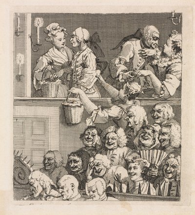 Den skrattande publiken, 1733. av William Hogarth
