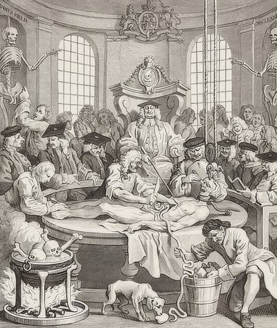 Grymhetens belöning. Från: Grymhetens fyra stadier / Grymhetens fyra stadier. 1751 av William Hogarth