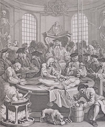 Belöningen för grymhet, från De fyra stadierna av grymhet av William Hogarth