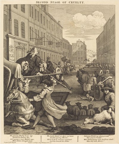 Det andra stadiet av grymhet av William Hogarth