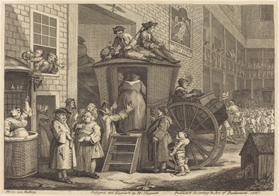 The Stage-coach, eller Country Inn Yard av William Hogarth